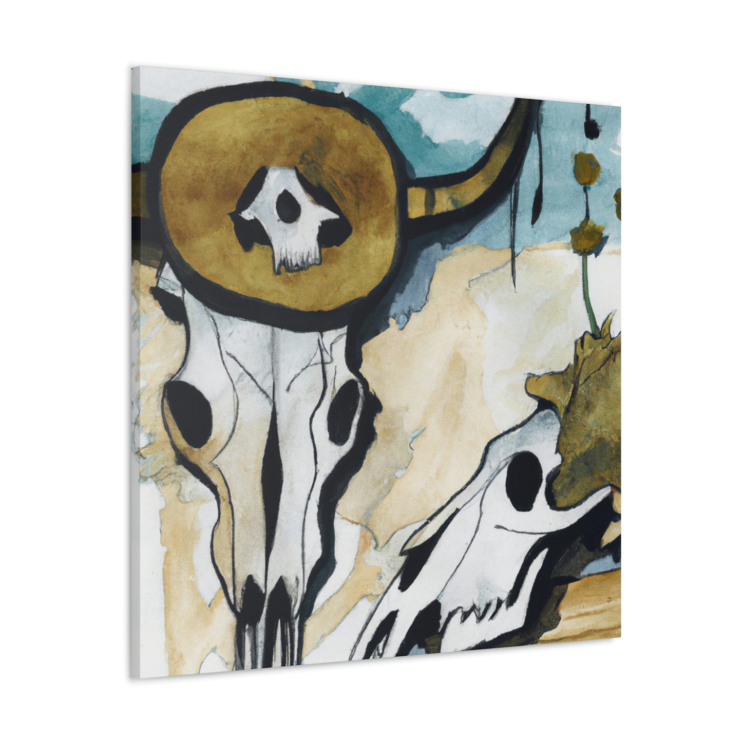 "Cow Skull in Vision" - Canvas