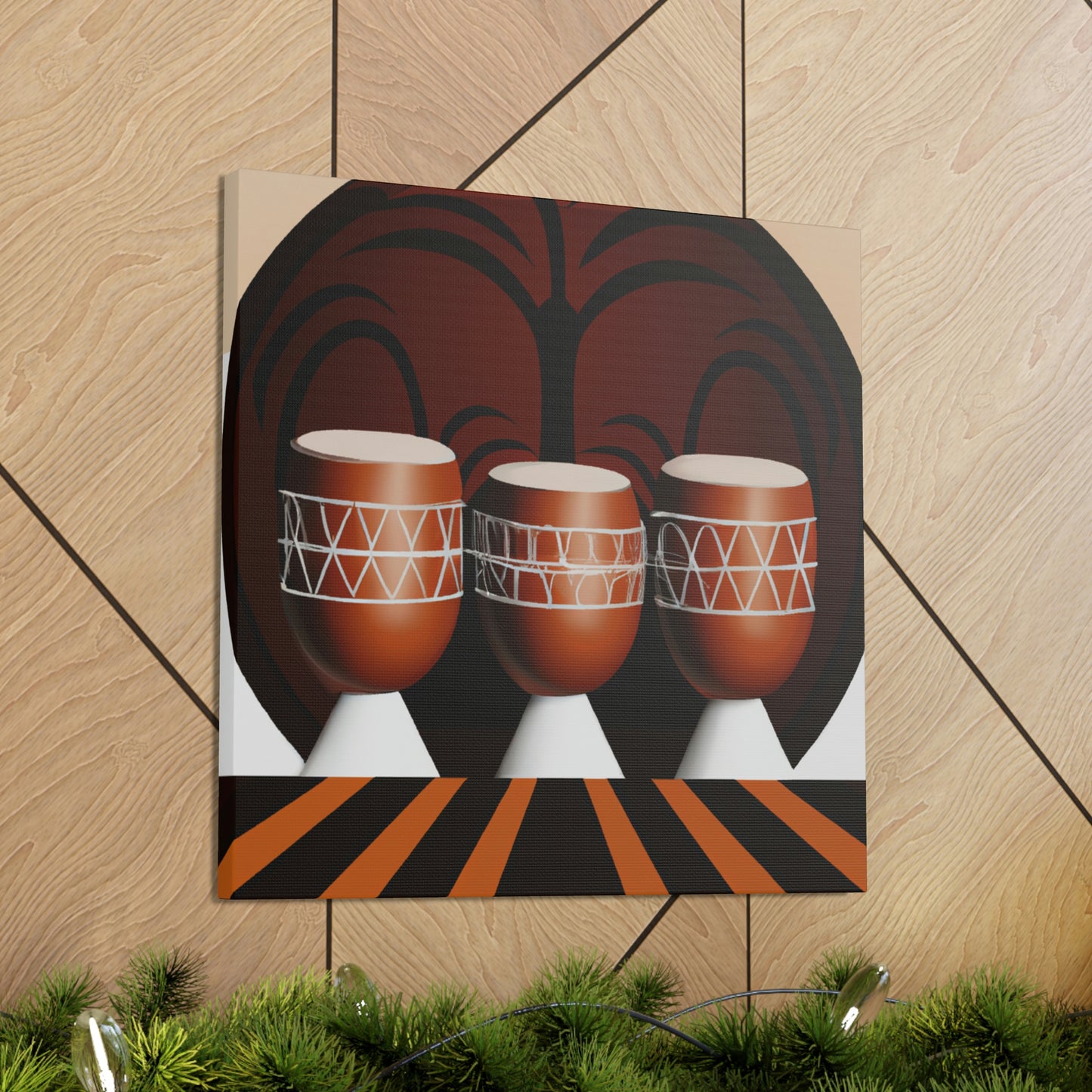 "Lively Deco Bongos" - Canvas