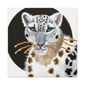 Snow Leopard Slumbering - Canvas