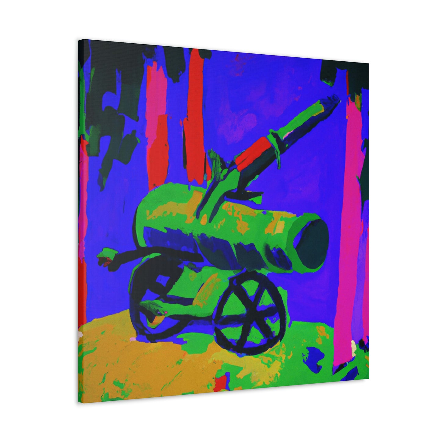 Guns on Fauve Canvas - Canvas