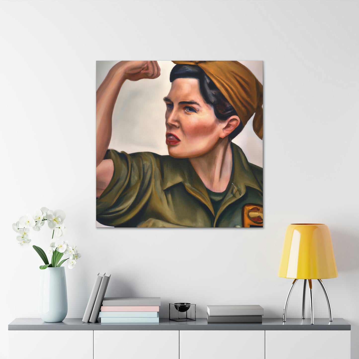 "Rosie the Riveter Stands" - Canvas