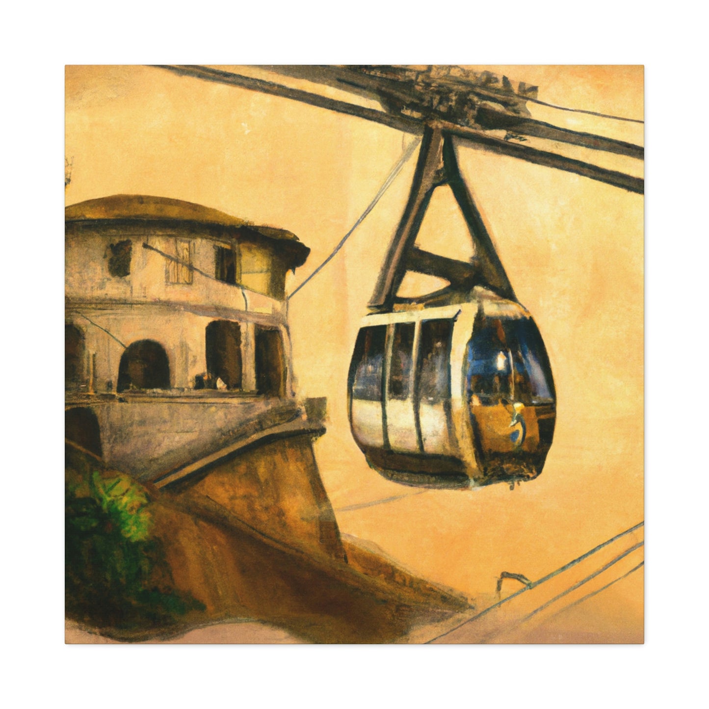 Steampunk Cable Car Dream - Canvas