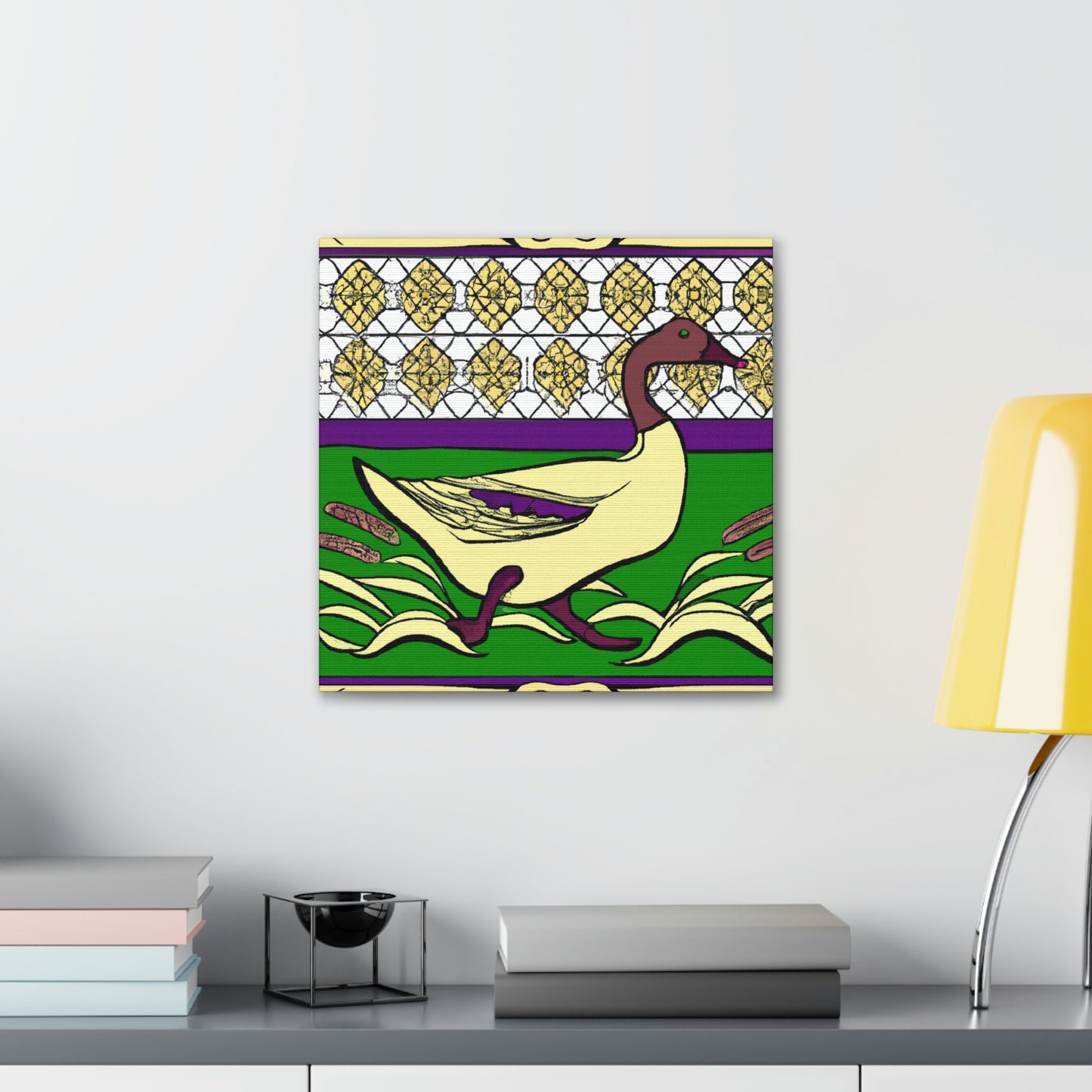 "Duck in Art Nouveau". - Canvas