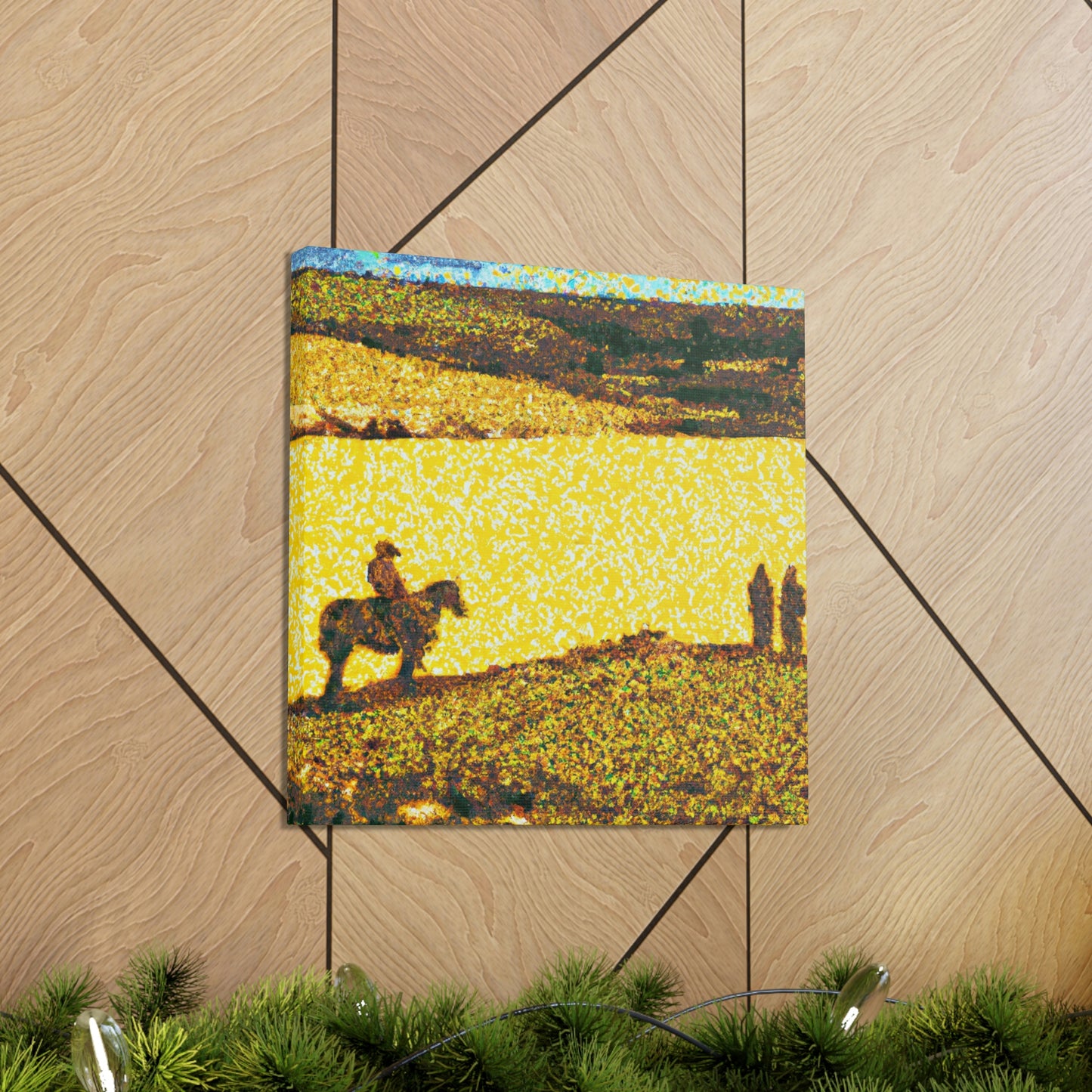 "Ranching in Pointillism" - Canvas