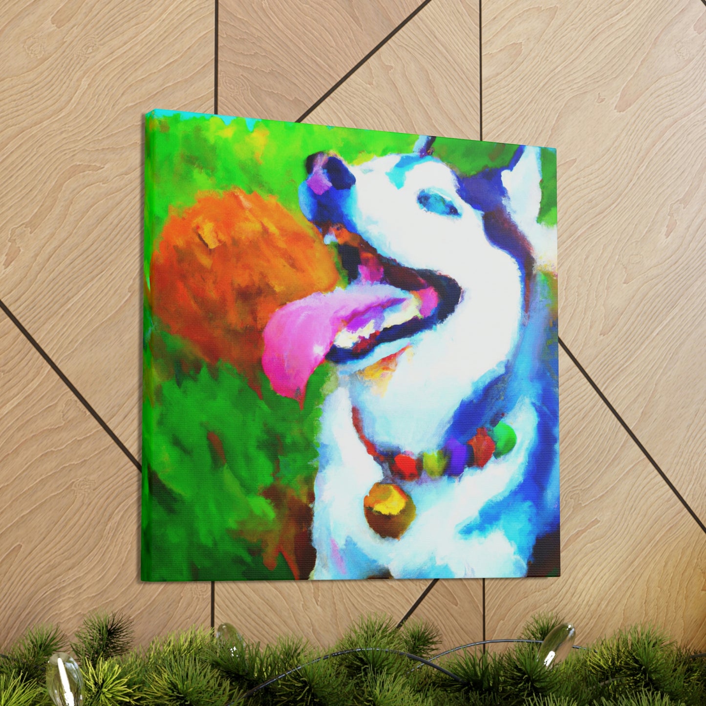 "The Husky's Regal Gaze" - Canvas