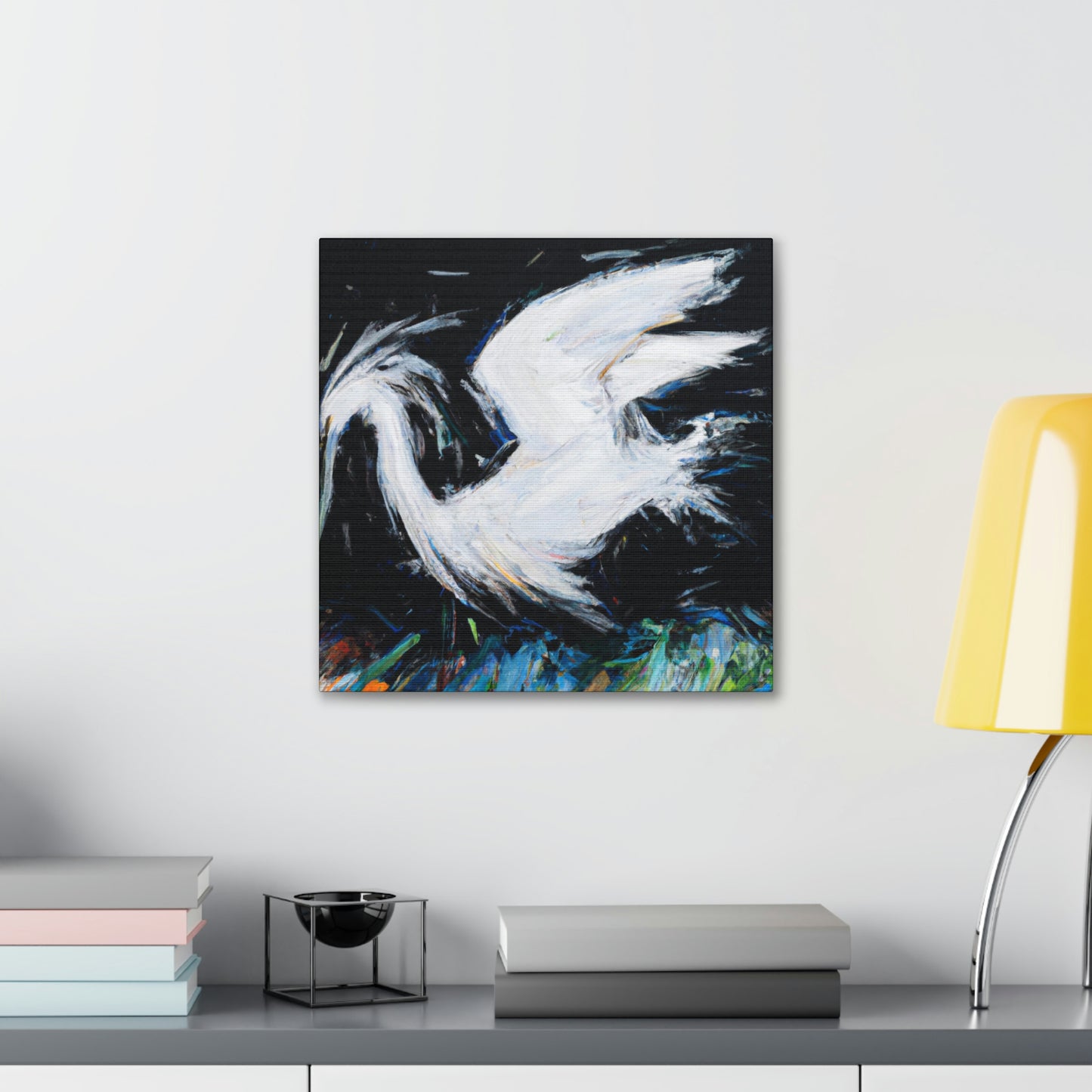 Snowy Egret Splendor. - Canvas