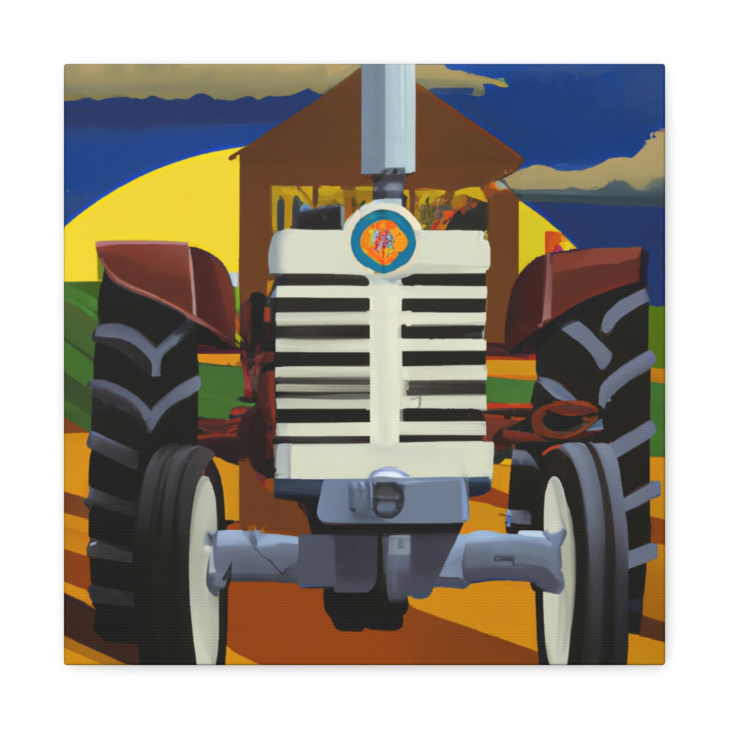 Tractor in Art Deco - Canvas