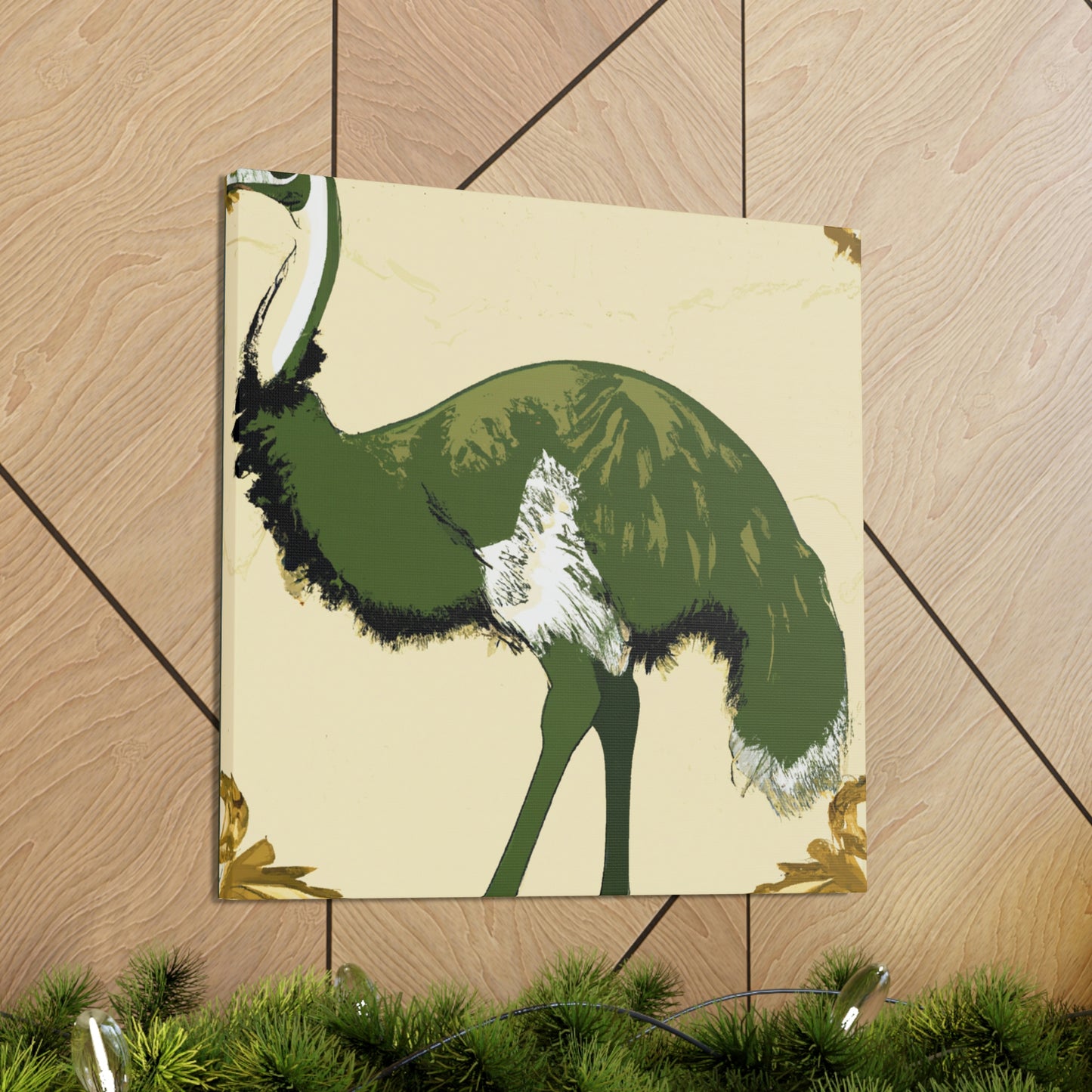 "Emu's Glittering Plumage" - Canvas