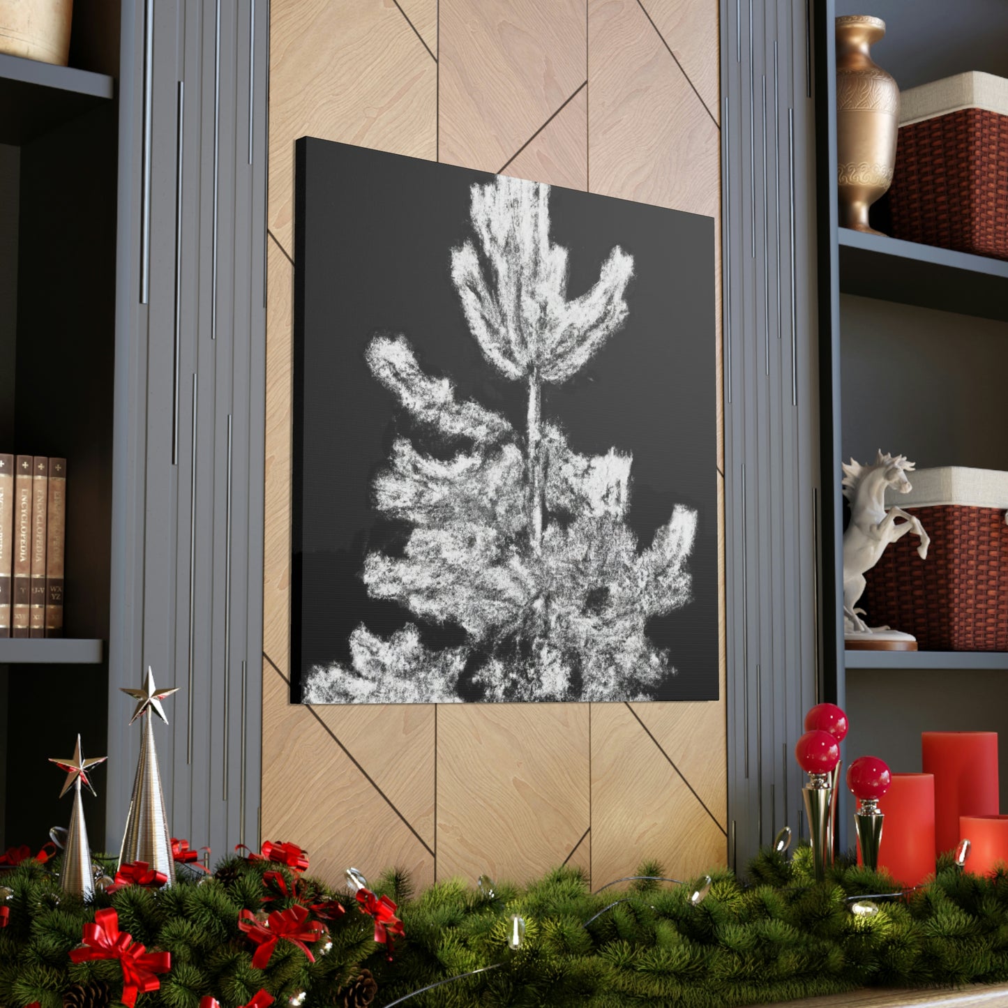 "Pine Trees in Deco" - Canvas