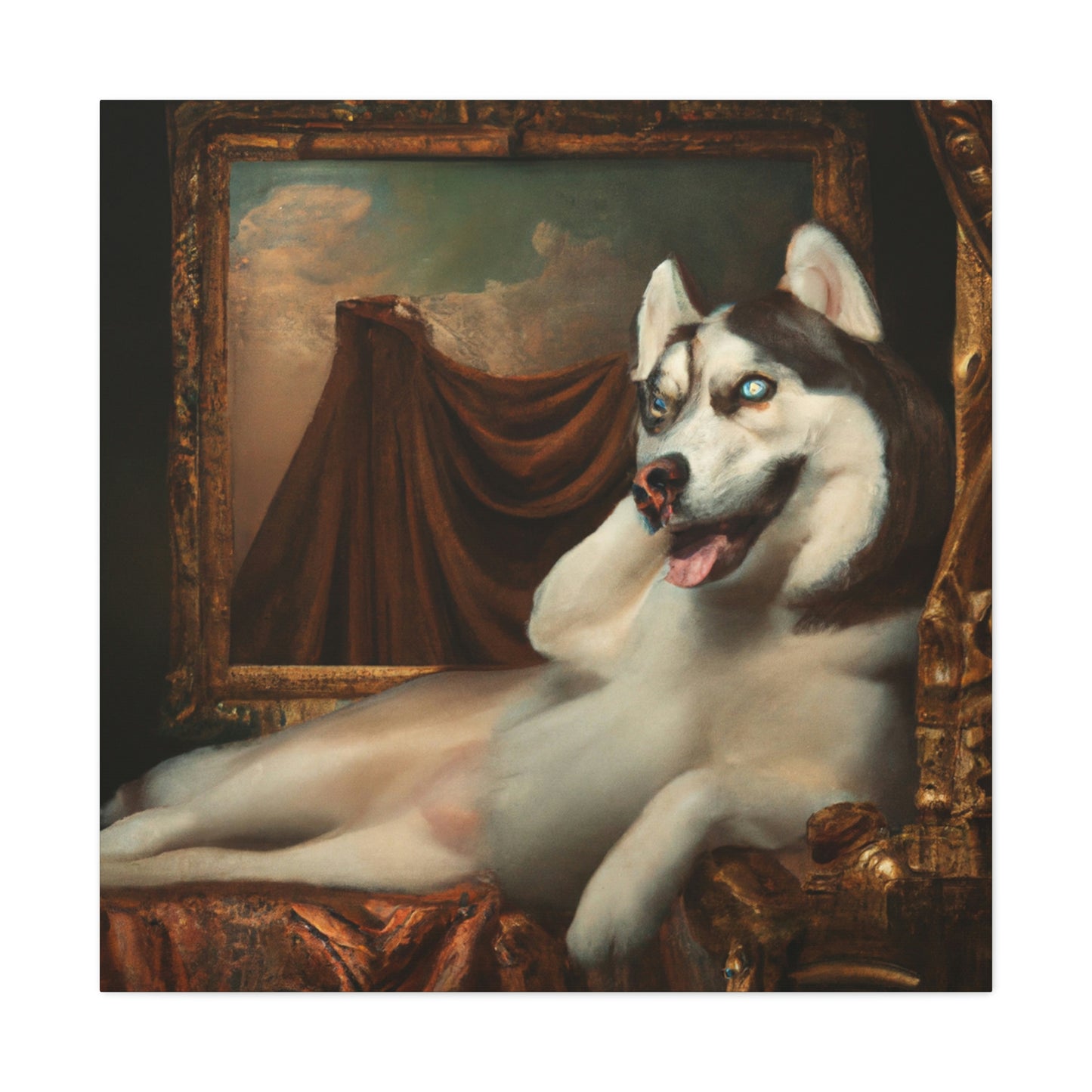 "The Loyal Husky Companion" - Canvas