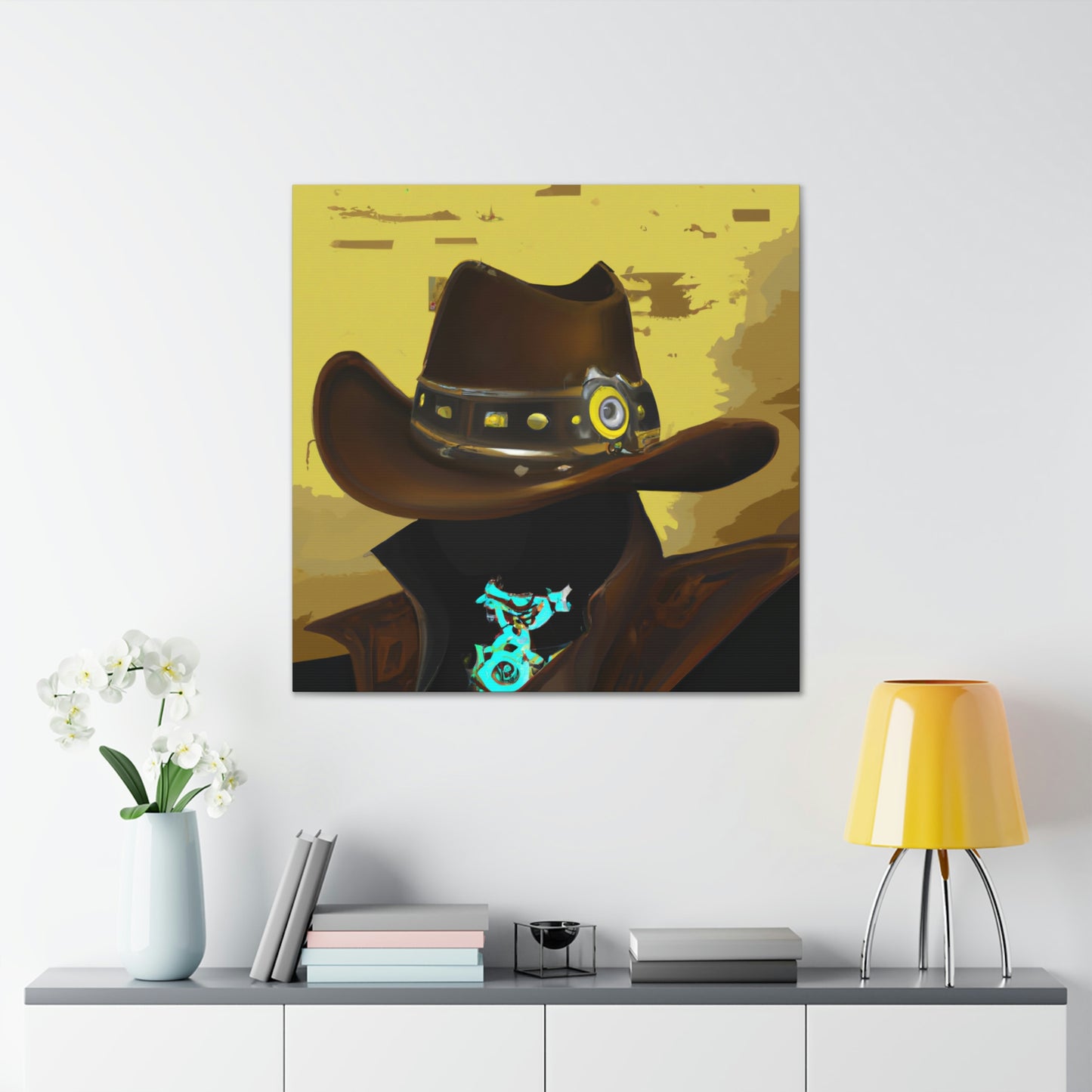 Cowboy in Steampunk Gear - Canvas