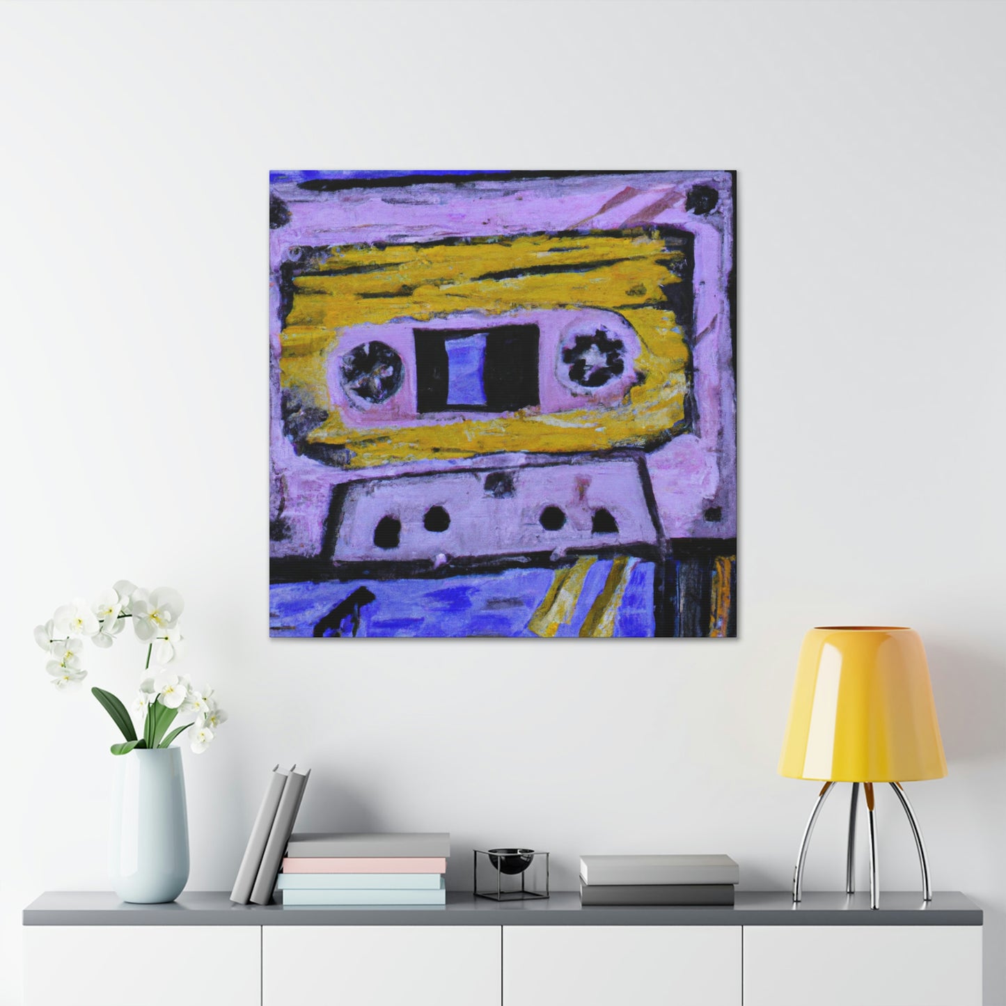 "Cassette Tape Reflection" - Canvas