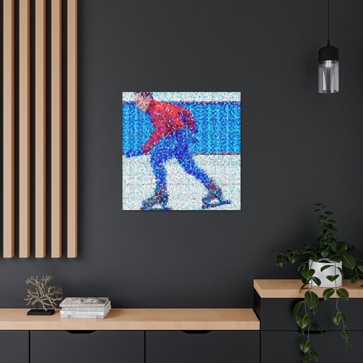 "Winter Ice Skaters" - Canvas