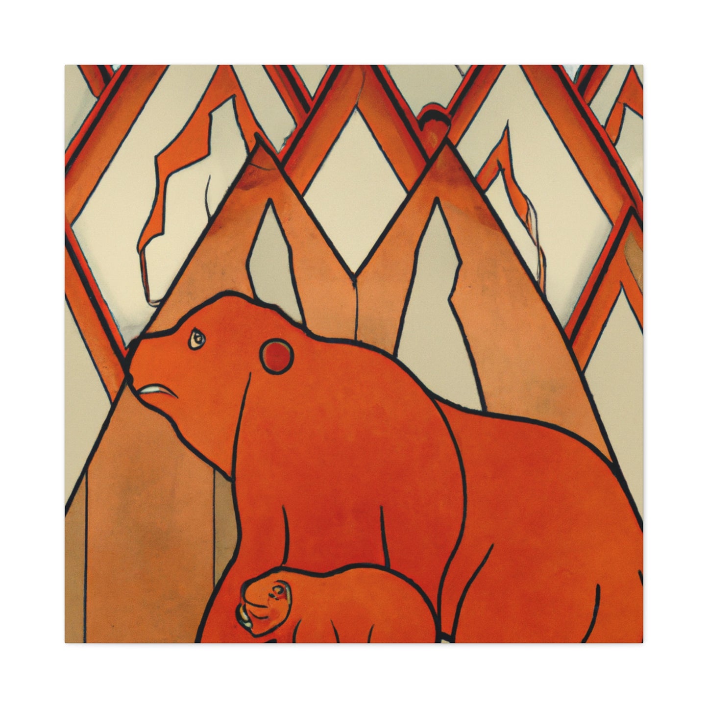 "Bear in Art Deco" - Canvas