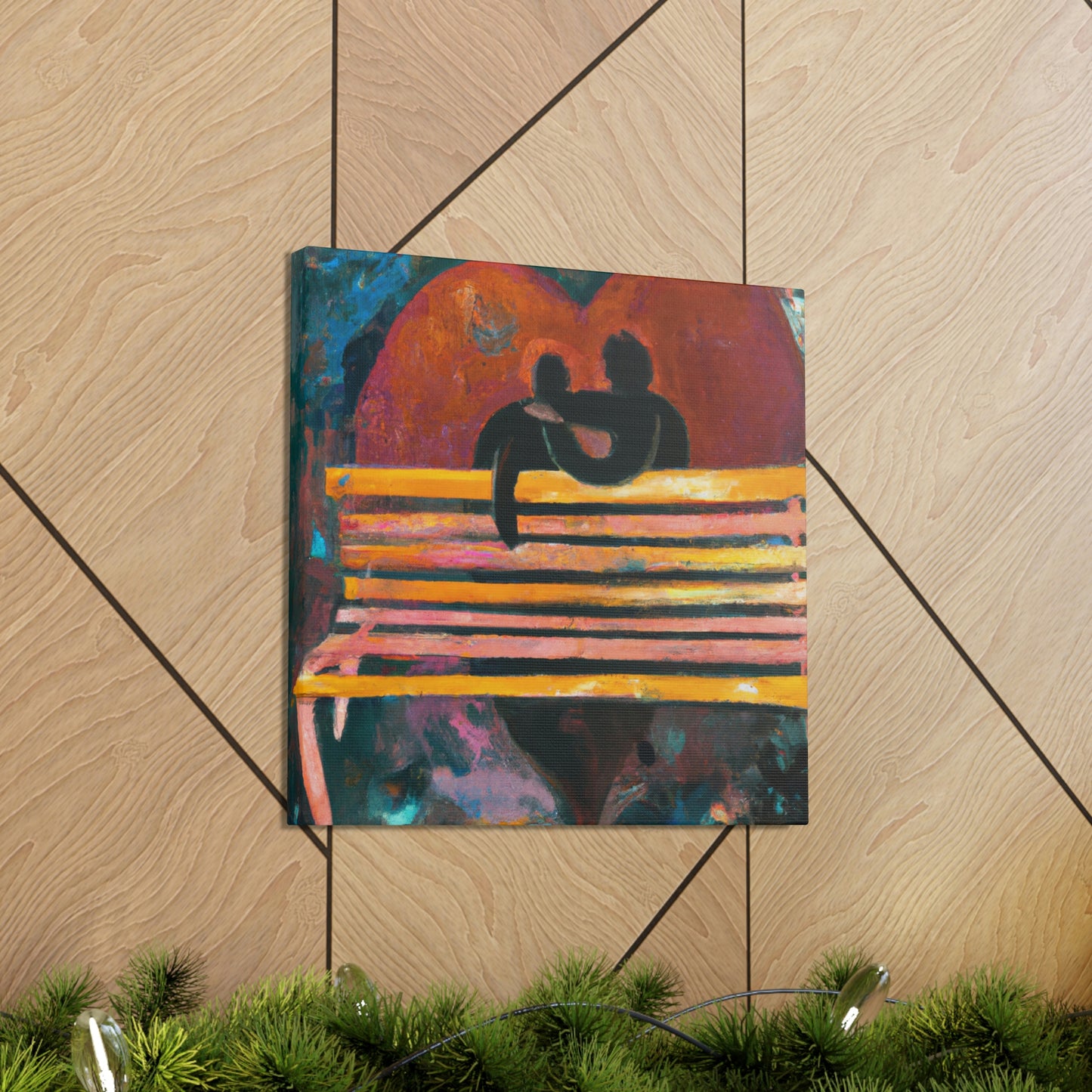 Love on a Bench - Canvas