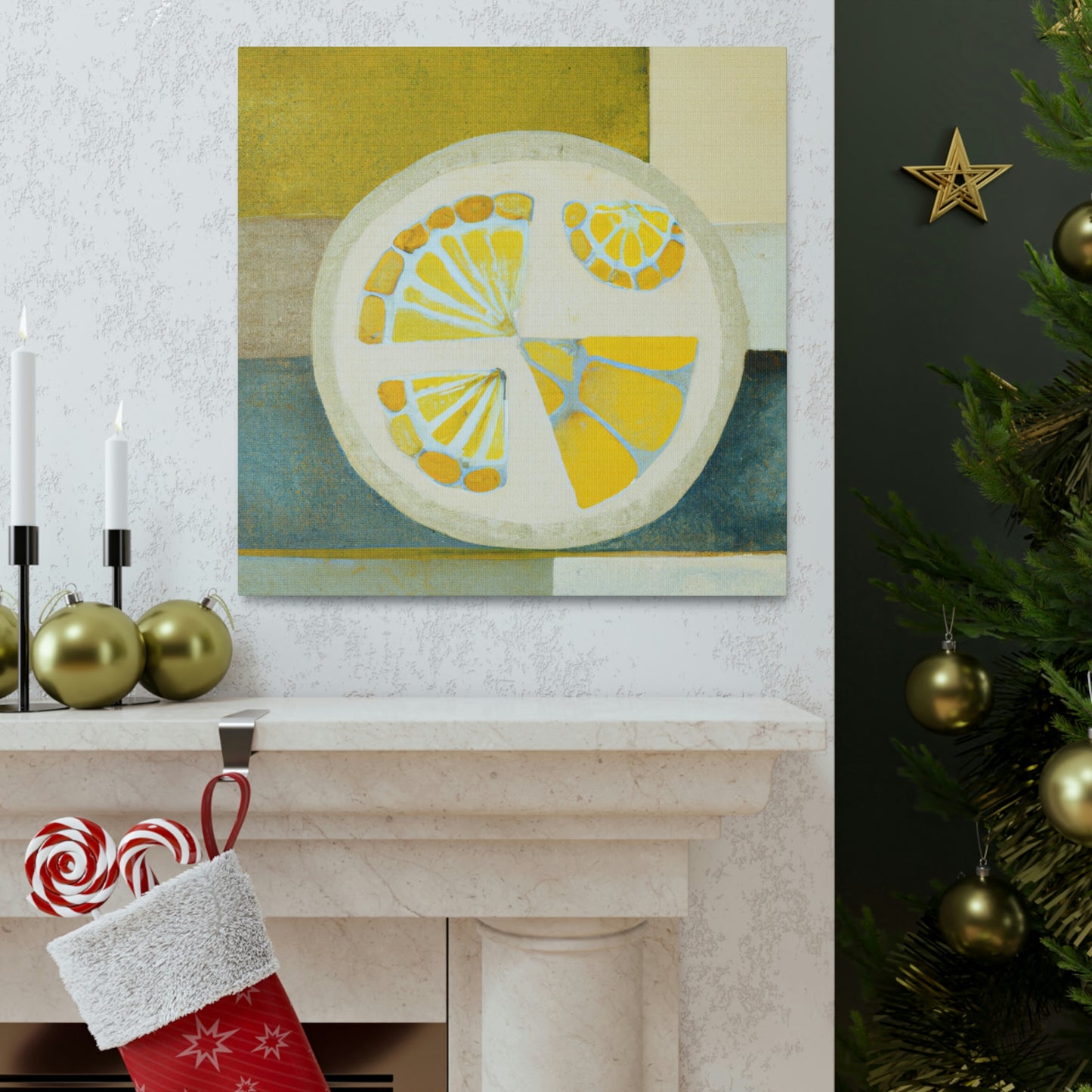 Lemons in Art Deco - Canvas