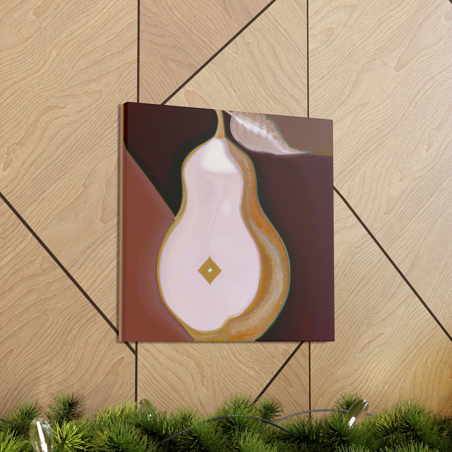 "Pear in Art Deco". - Canvas