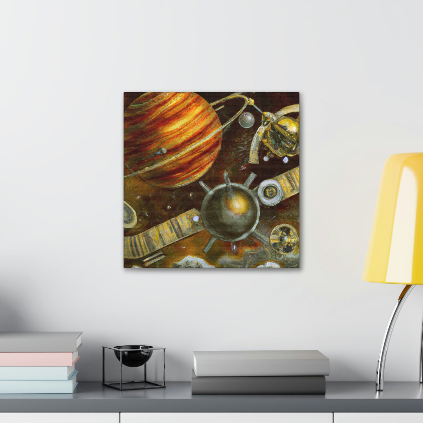 "Jupiter in Steampunk Hues" - Canvas