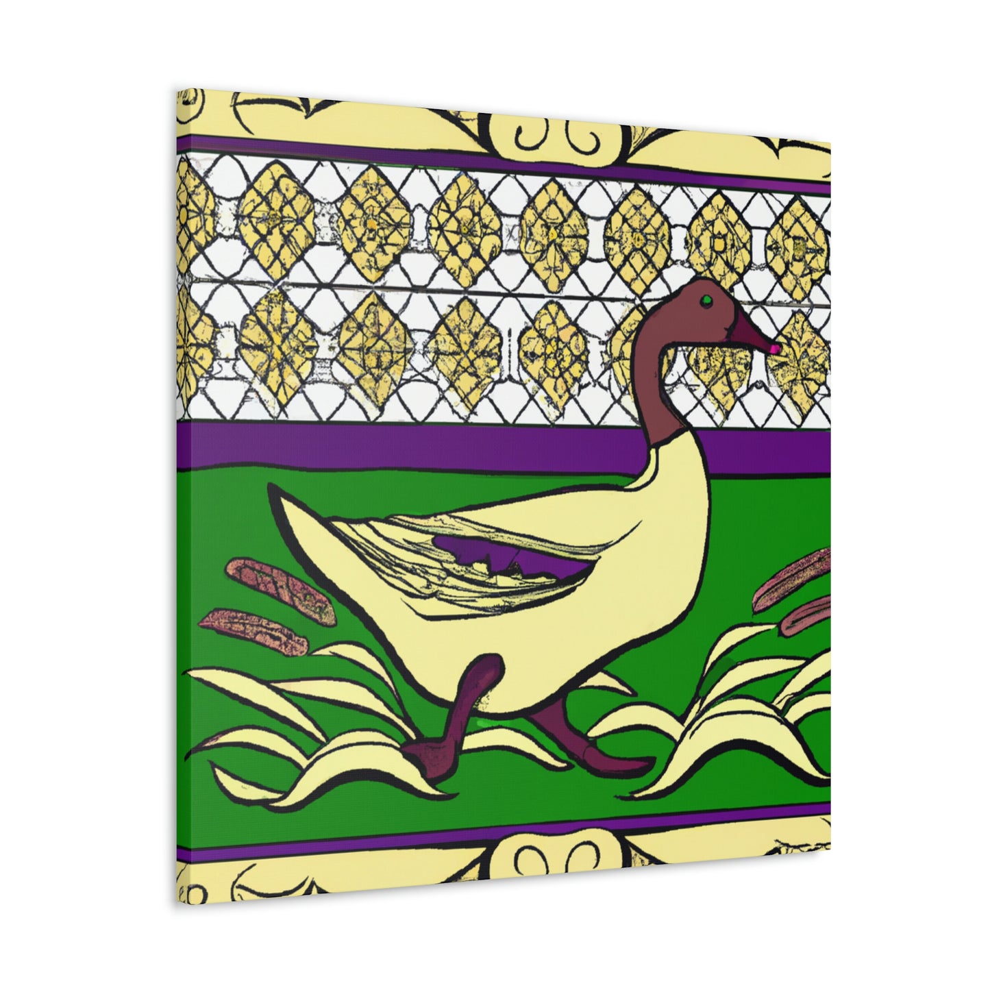 "Duck in Art Nouveau". - Canvas