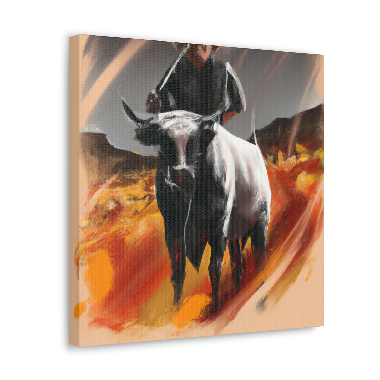 Cattle Branding Landscape - Canvas