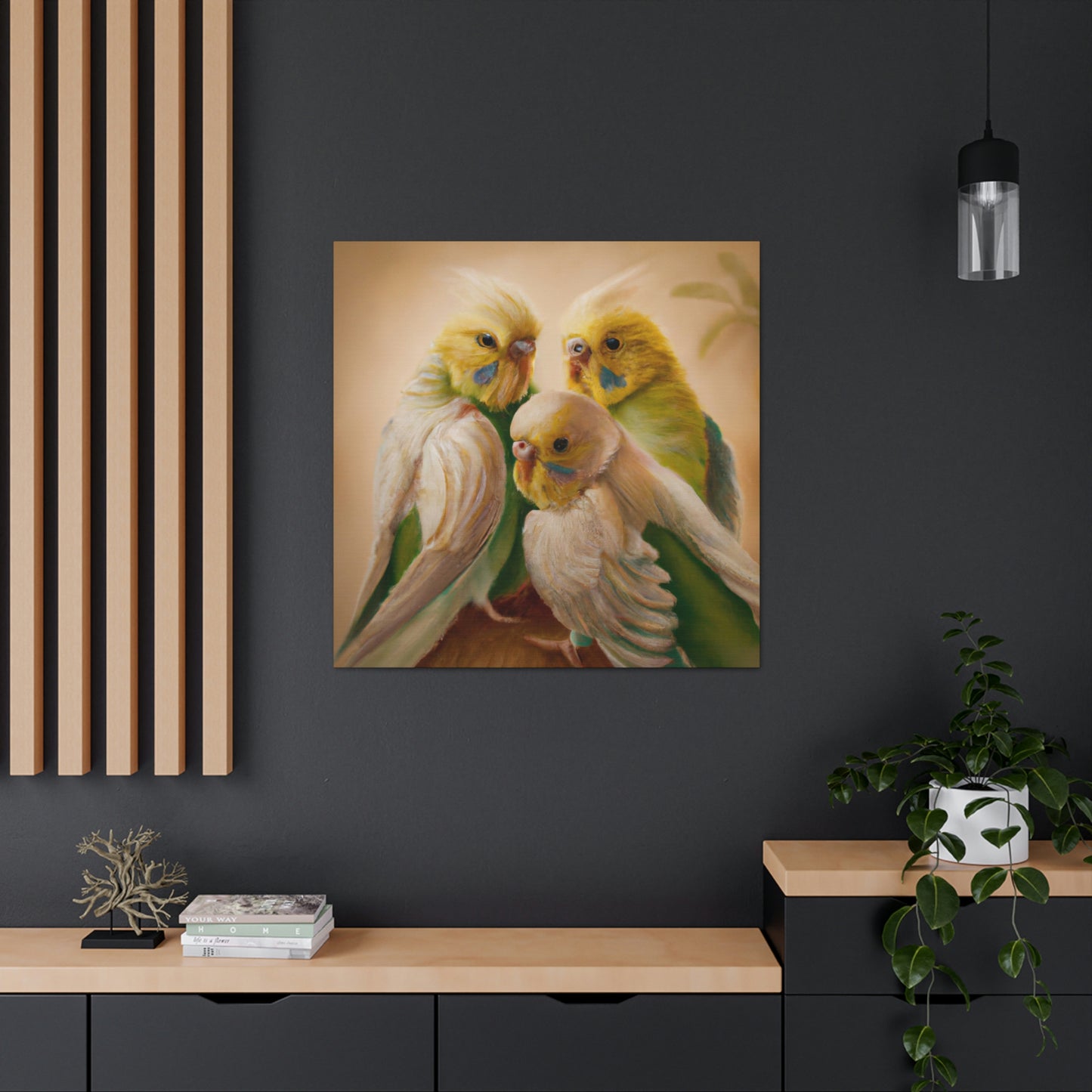 Budgies in Renaissance - Canvas