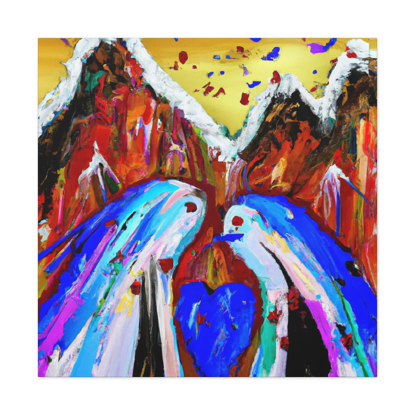 Love and Mountains Together - Canvas