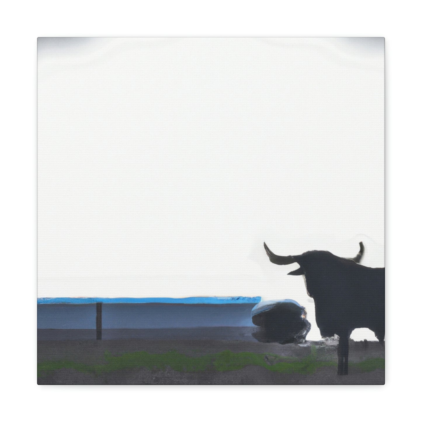 Lone Texas Longhorn - Canvas