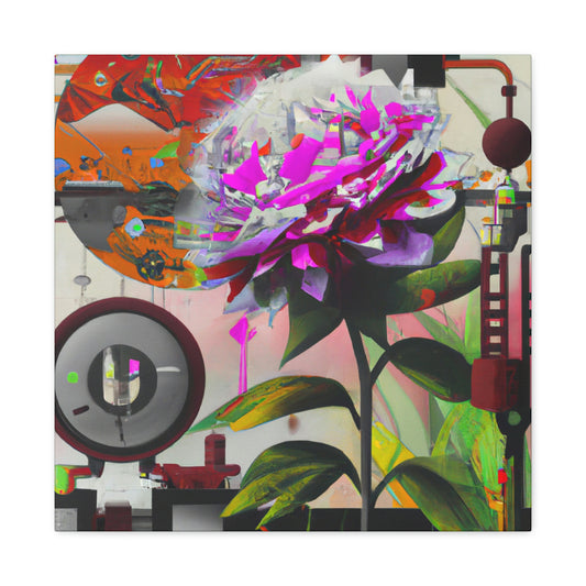 The Peony's Clockwork Garden - Canvas