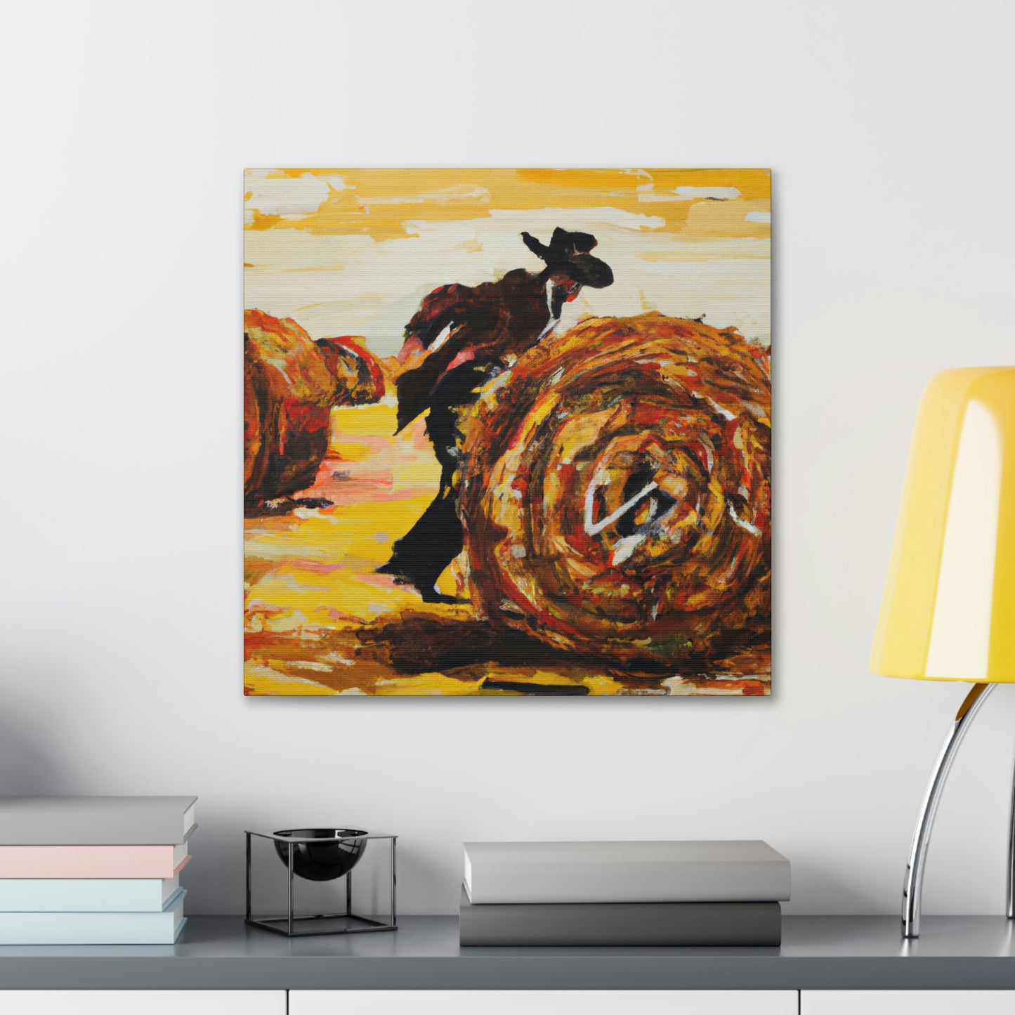 "Hay Bale Harmony 1941" - Canvas