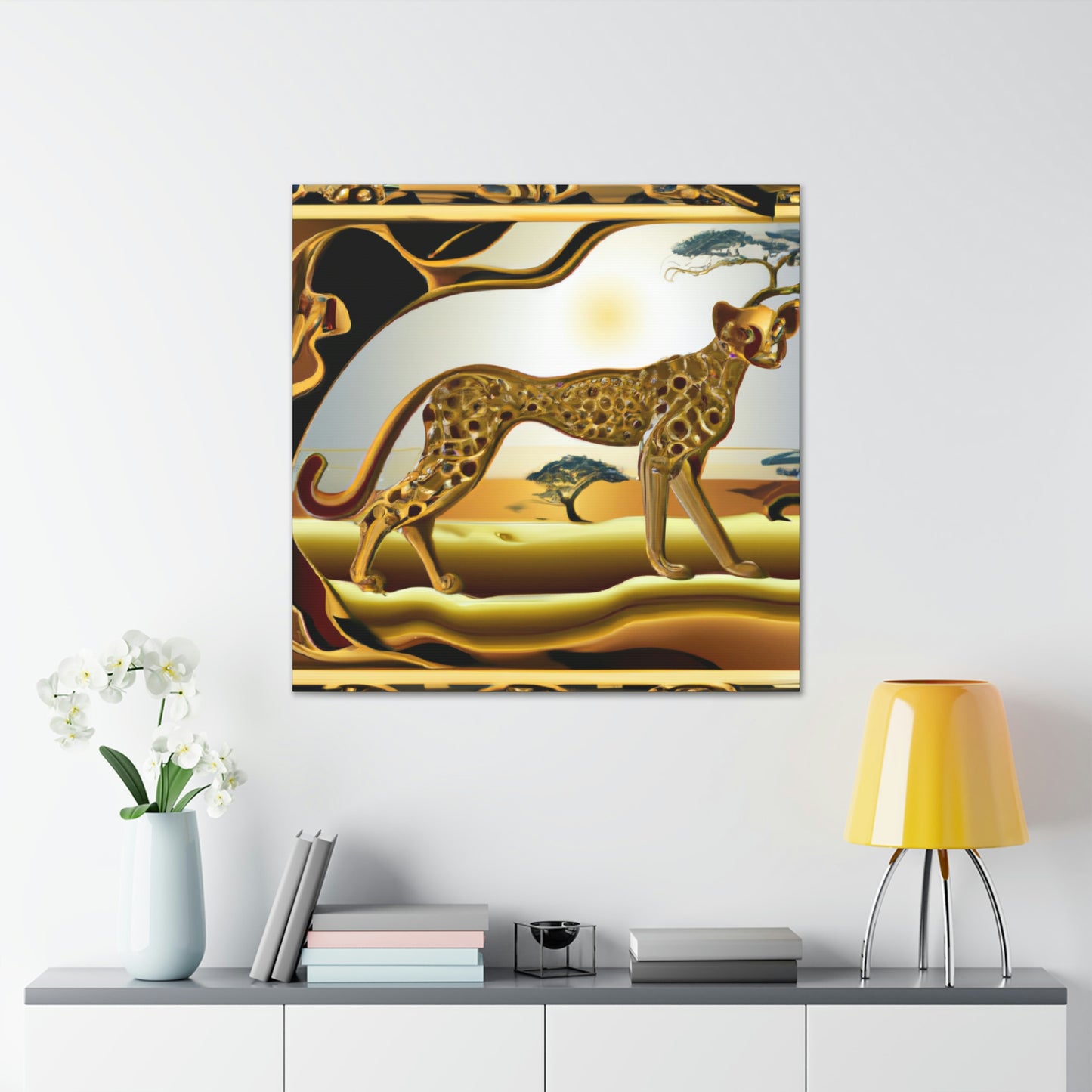 Cheetah Art Deco Glide - Canvas