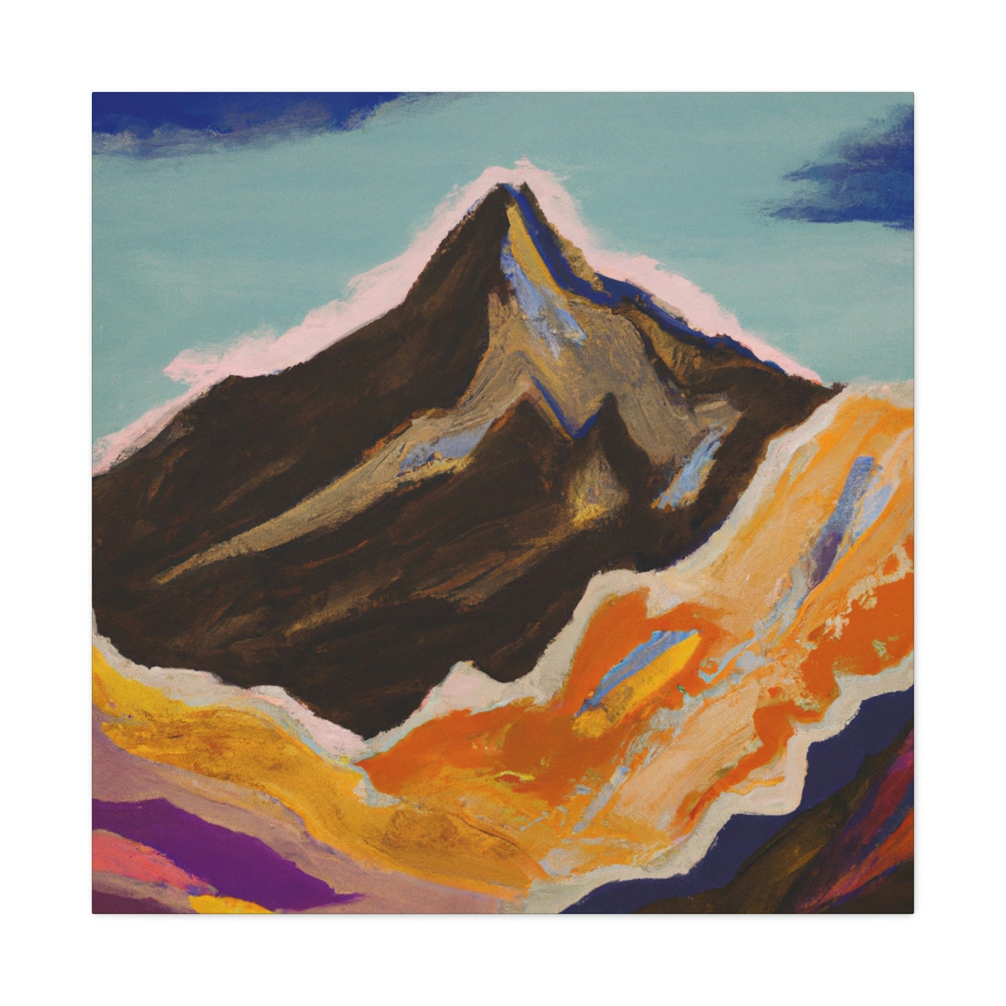 Mountains in Moonlight - Canvas