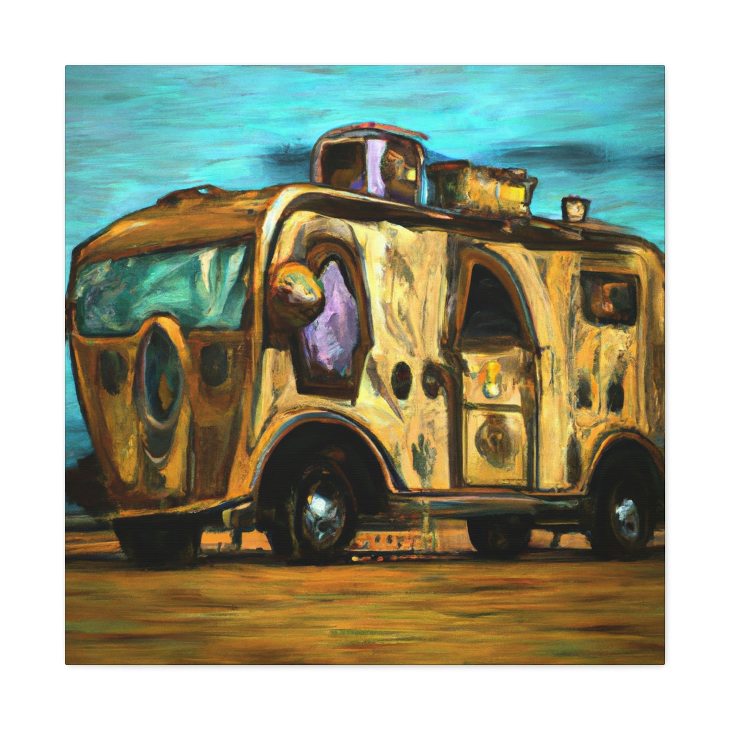 "Camper Van Machine Age" - Canvas