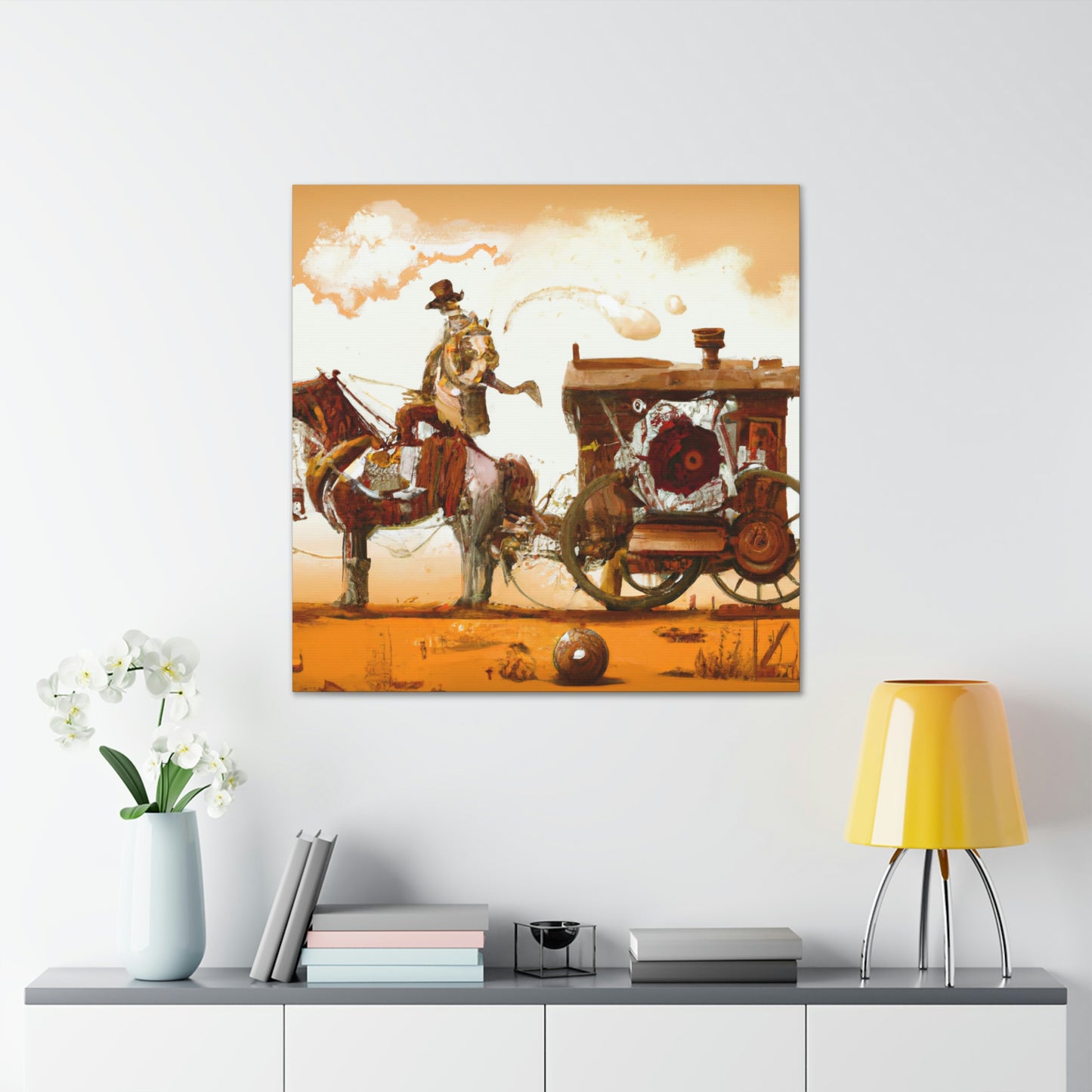 "Stagecoach Steam Adrift" - Canvas