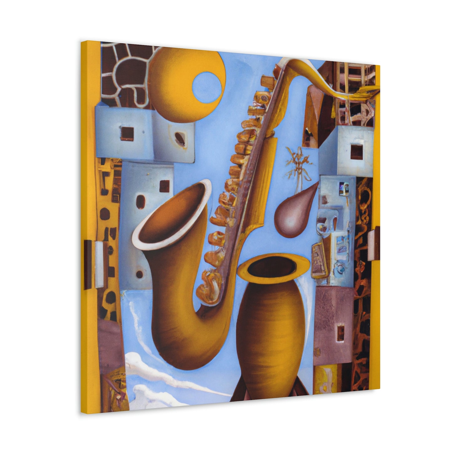 Saxophone in Spirals - Canvas