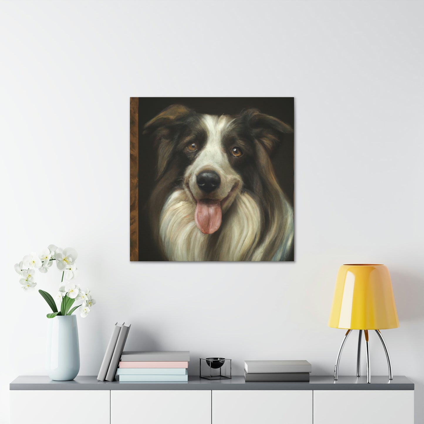 "Collie at Dusk Grandeur" - Canvas