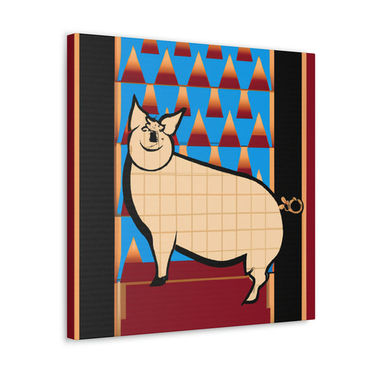 "Pig of Pleasure's Glow" - Canvas