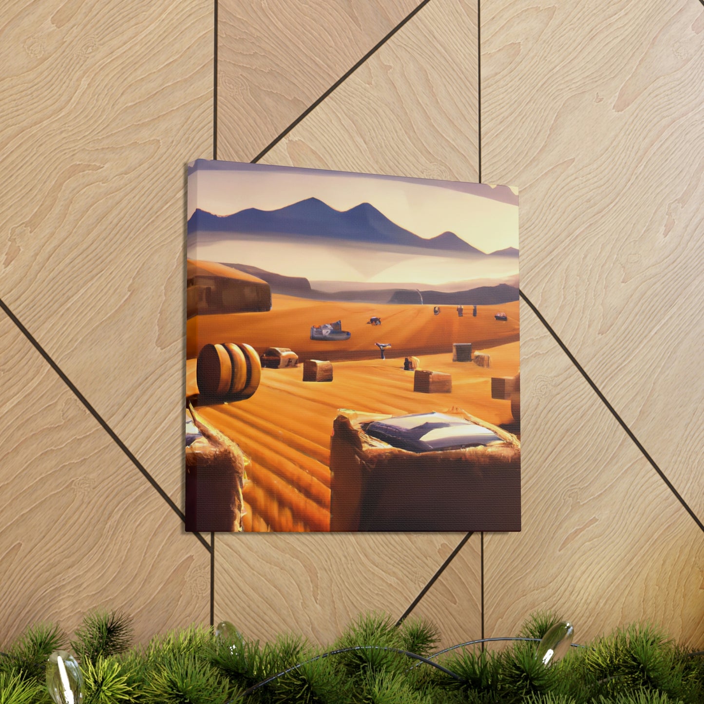 "Hay Fields in Moonlight" - Canvas