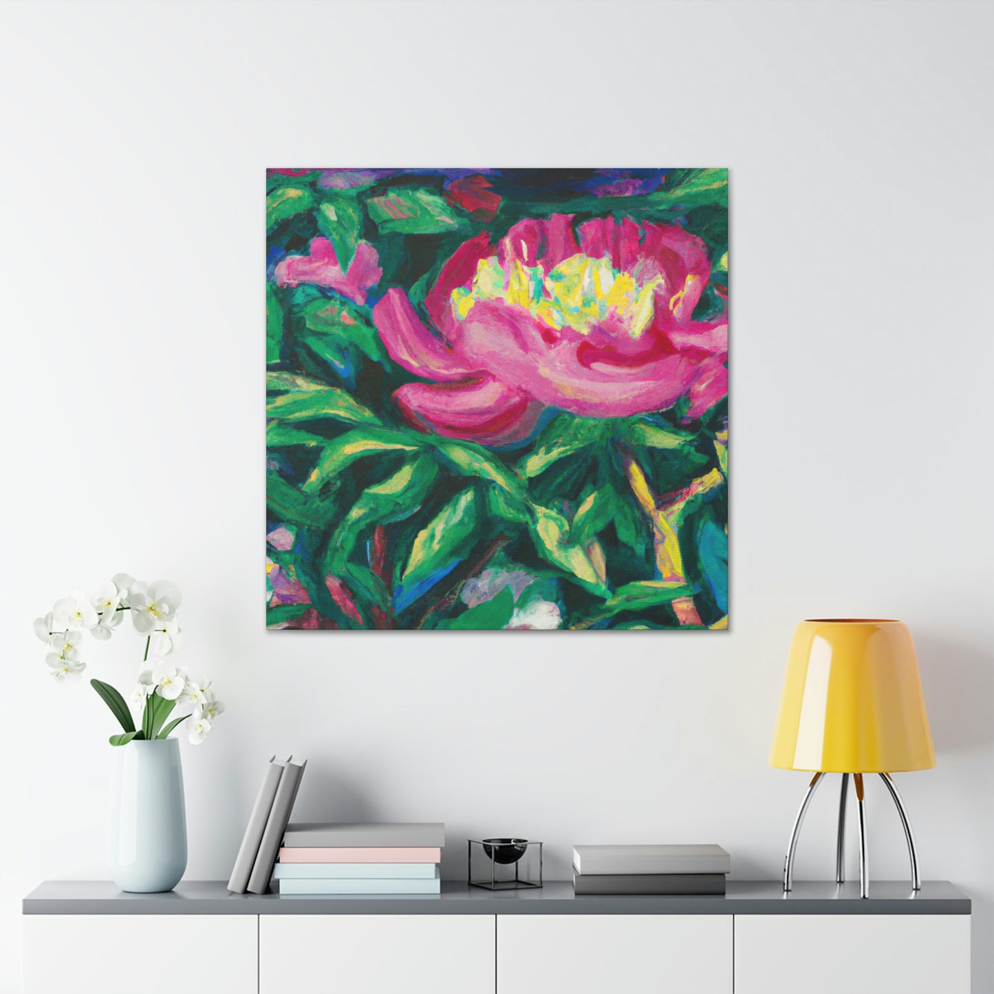 "Peony in Expressionism" - Canvas