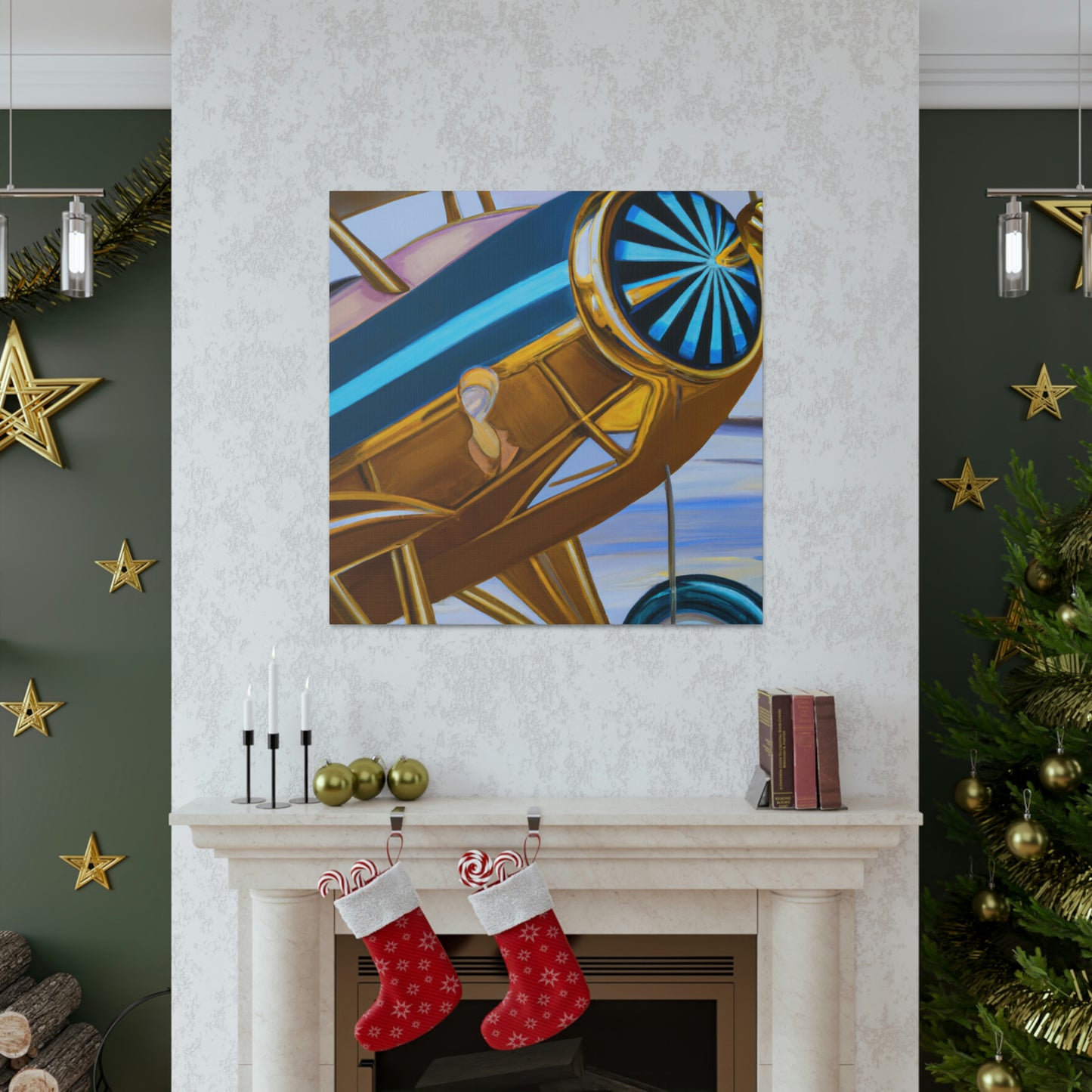 Vintage Airplane Fantasy - Canvas