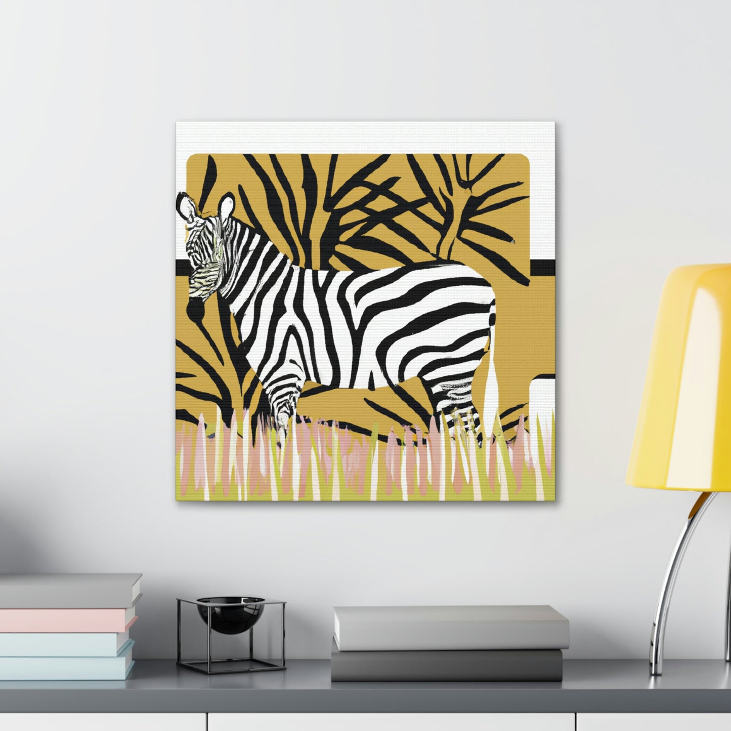 "Gilded Zebra Splendor" - Canvas