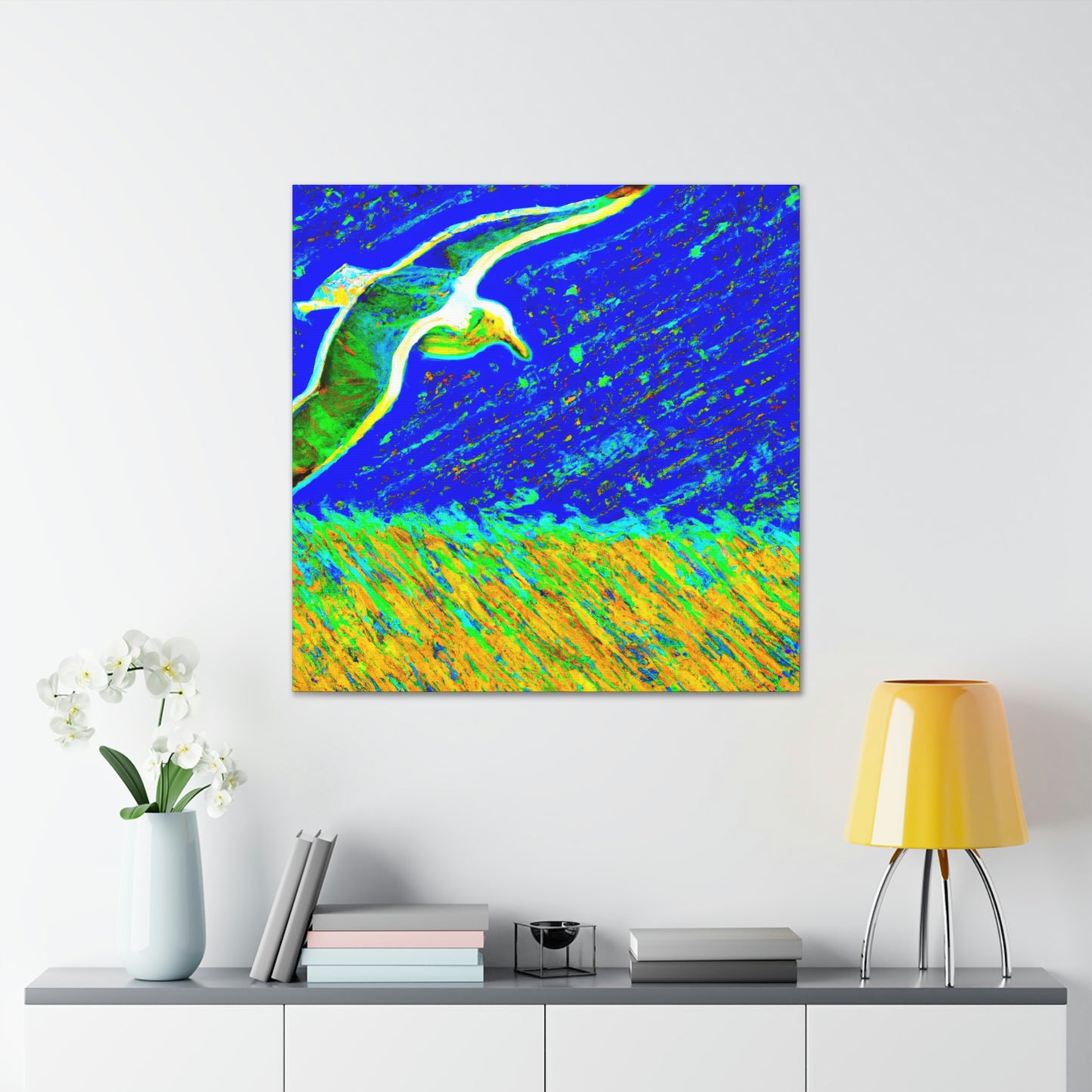 Seagulls on the Shore - Canvas