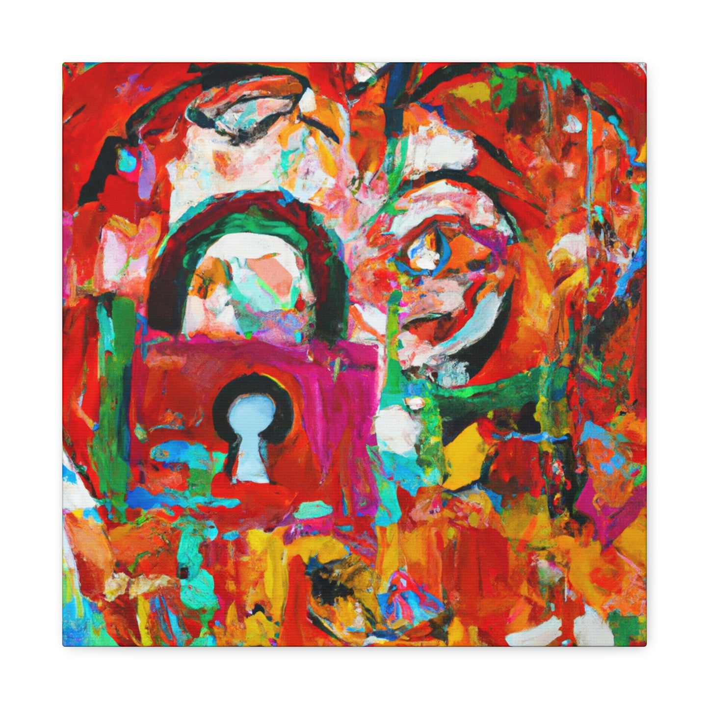 Love Lock in Paint. - Canvas