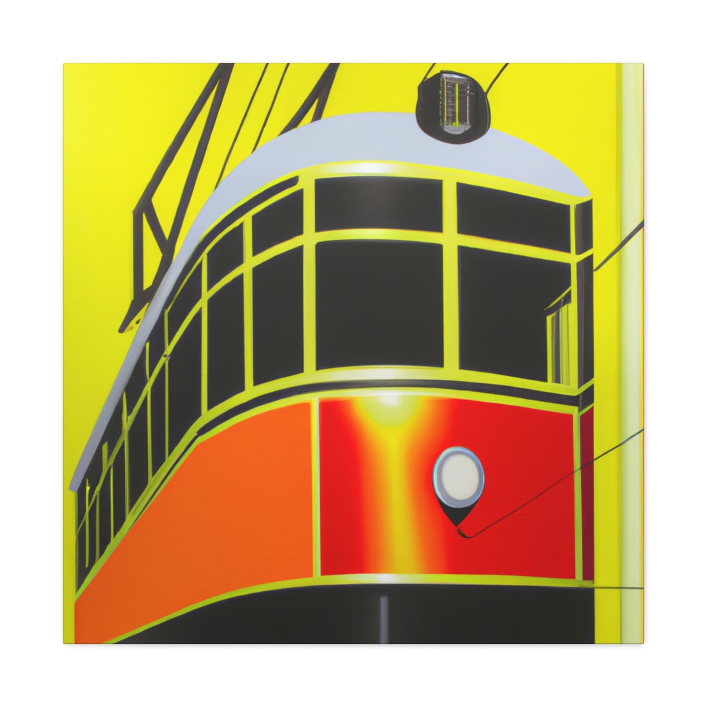 "Electric Tram Ablaze" - Canvas