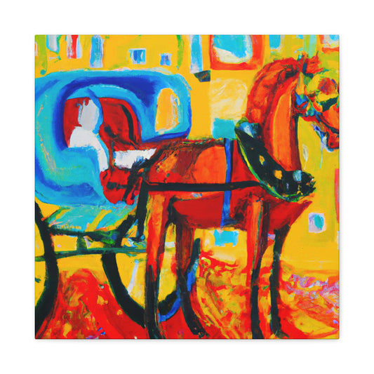 "Horse Drawn Carriage Ride" - Canvas