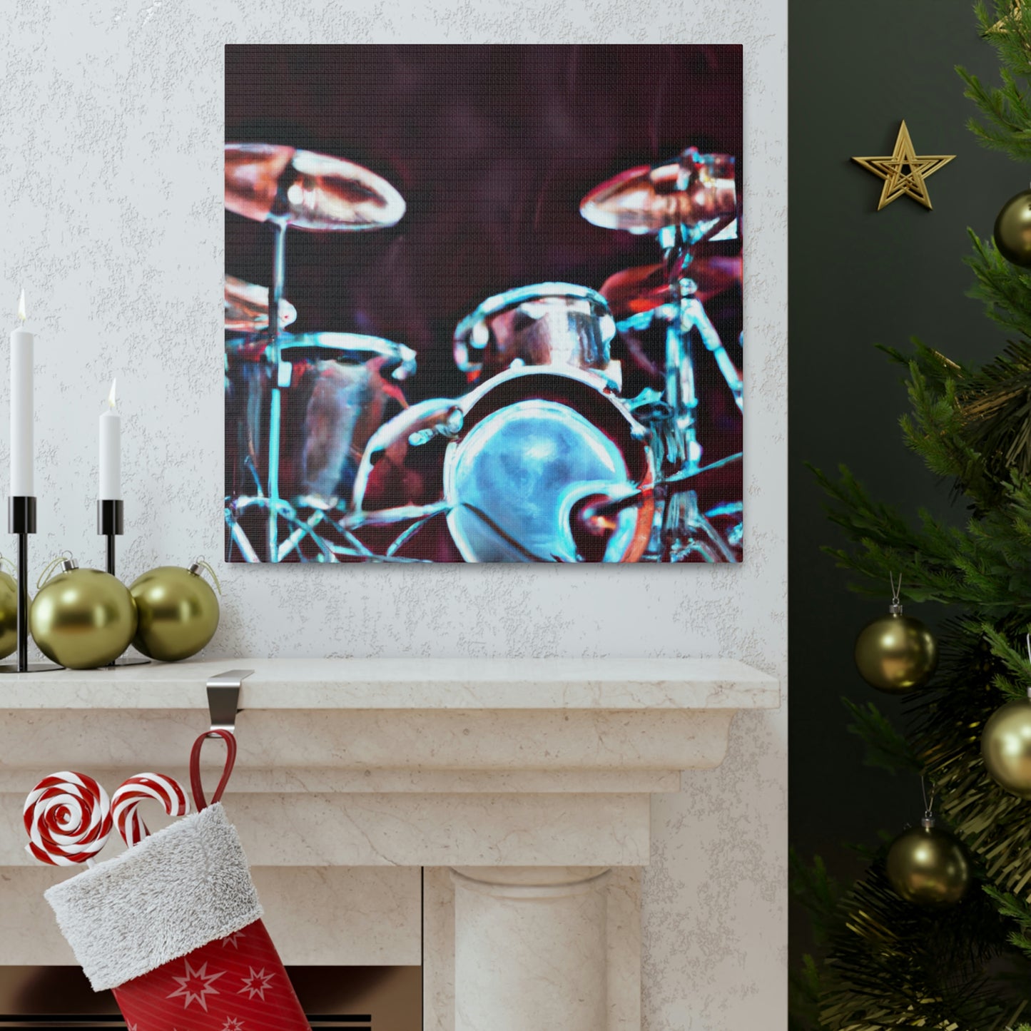 "Rock the Drum Set" - Canvas