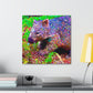 "Wombat in Pointillism" - Canvas