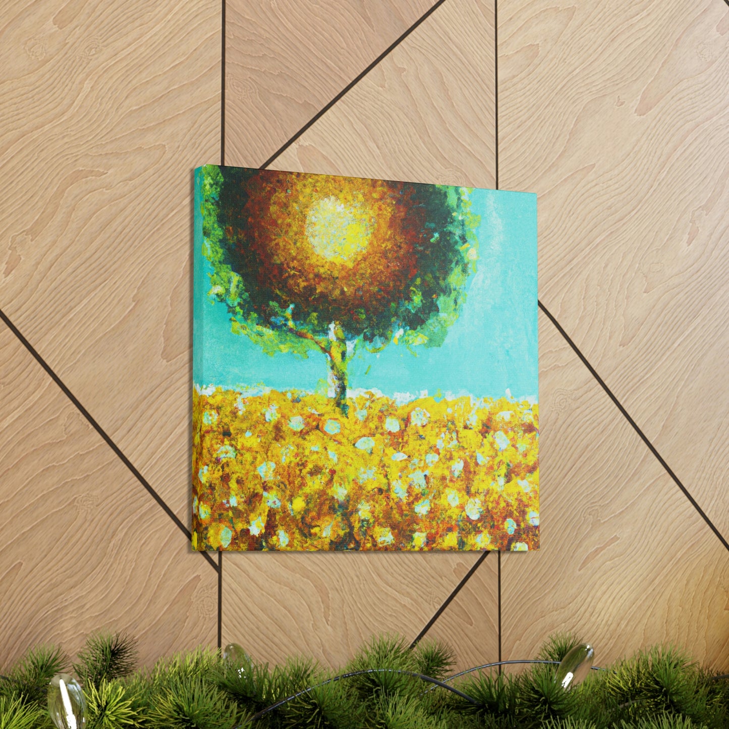 "Golden Sunflower Joy" - Canvas