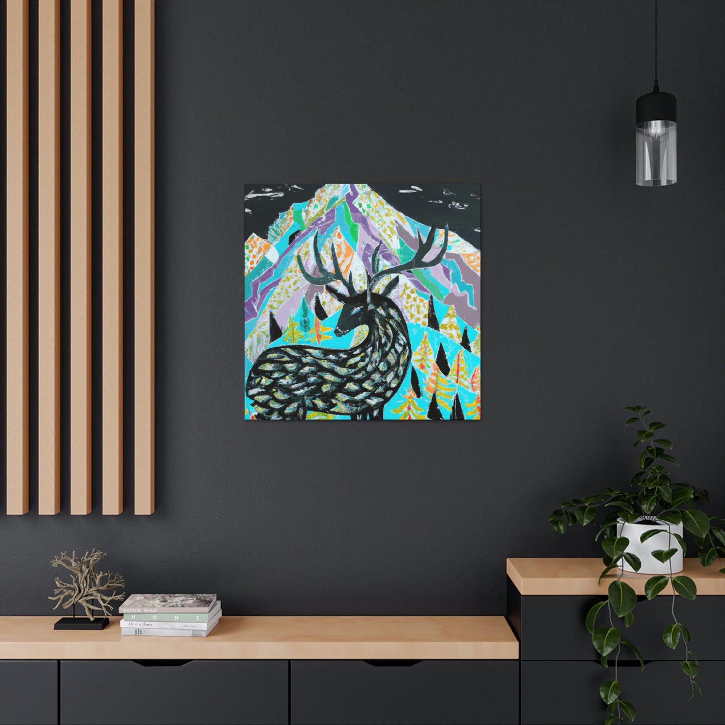 "Deer In Splendor Glowing" - Canvas