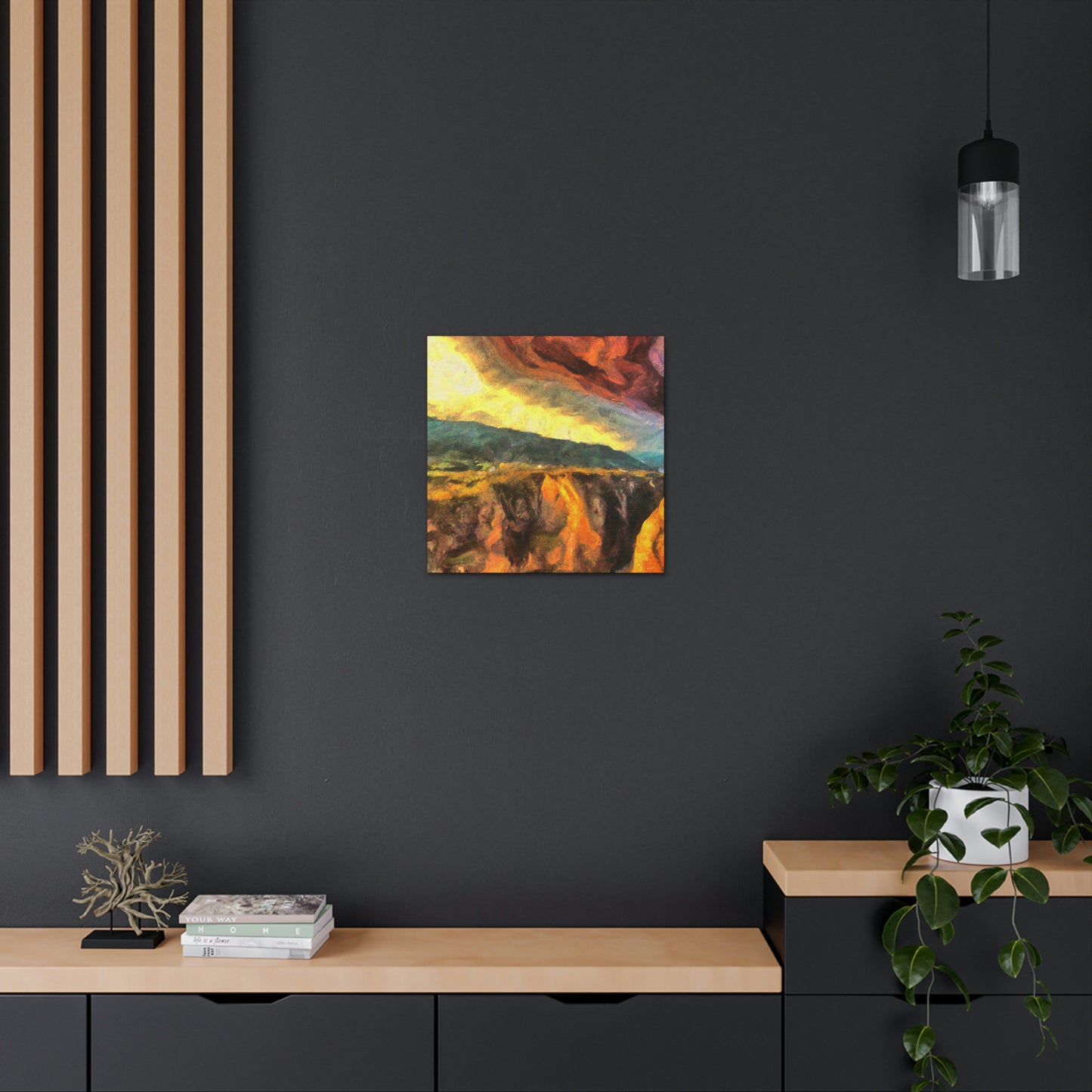 "Canyon in contrast Colors" - Canvas