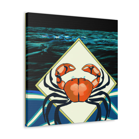 "Crab's Deco Dance" - Canvas